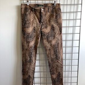 Ralph Lauren Snake Print Skinny Pants